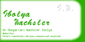 ibolya wachsler business card